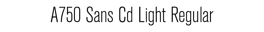 A750 Sans Cd Light Regular