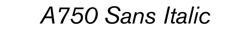 A750 Sans Italic
