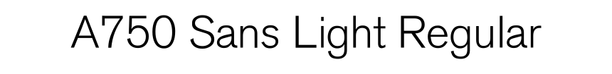 A750 Sans Light Regular
