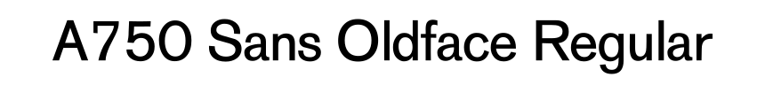 A750 Sans Oldface Regular
