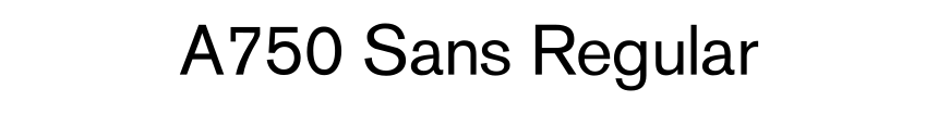 A750 Sans Regular