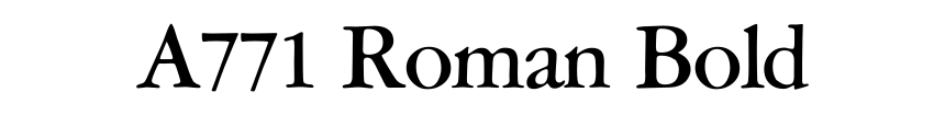 A771 Roman Bold