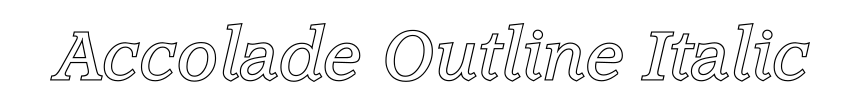 Accolade Outline Italic