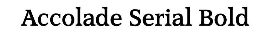 Accolade Serial Bold