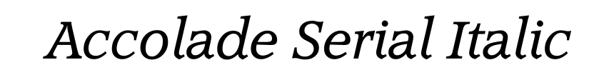 Accolade Serial Italic