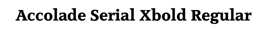 Accolade Serial Xbold Regular