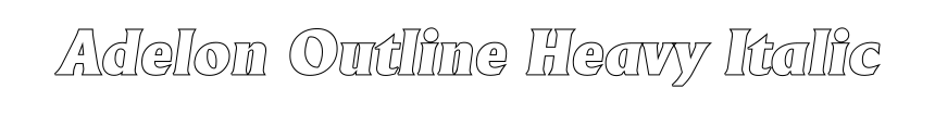 Adelon Outline Heavy Italic