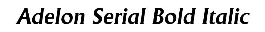 Adelon Serial Bold Italic
