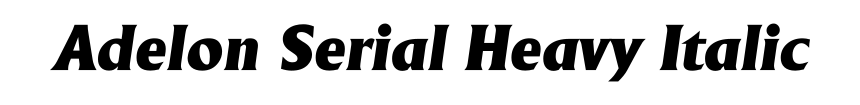 Adelon Serial Heavy Italic