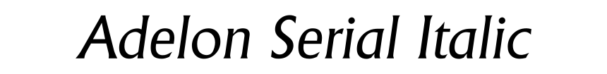 Adelon Serial Italic