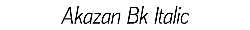 Akazan Bk Italic