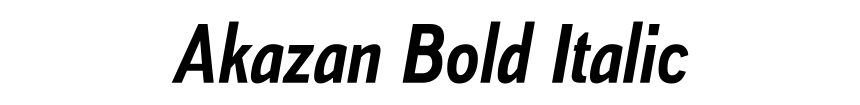 Akazan Bold Italic