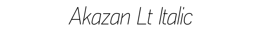 Akazan Lt Italic