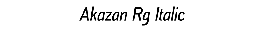 Akazan Rg Italic