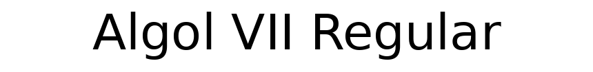 Algol VII Regular