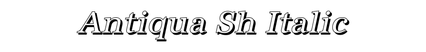 Antiqua Sh Italic