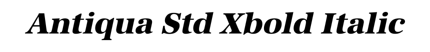Antiqua Std Xbold Italic