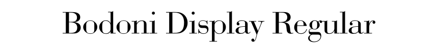 Bodoni Display Regular preview