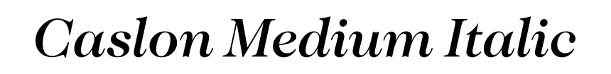 Caslon Medium Italic