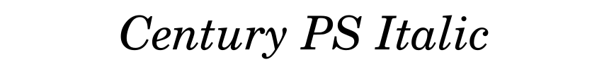 Century PS Italic