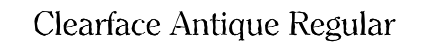 Clearface Antique Regular