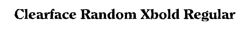 Clearface Random Xbold Regular