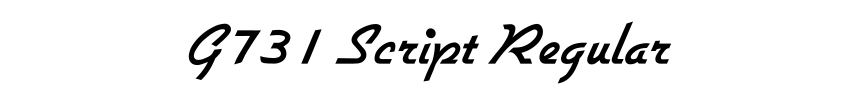 G731 Script Regular preview