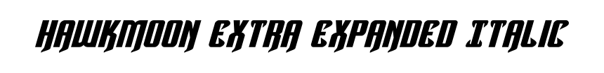 Hawkmoon Extra Expanded Italic