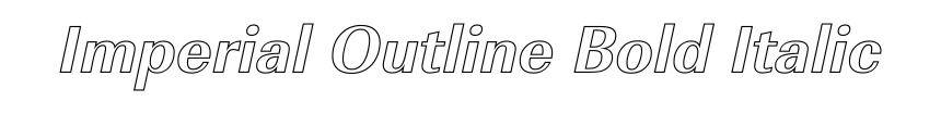 Imperial Outline Bold Italic