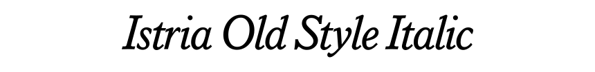 Istria Old Style Italic