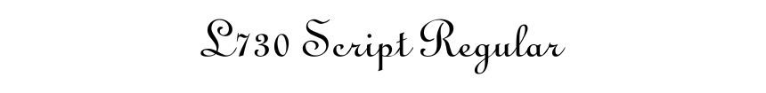 L730 Script Regular preview