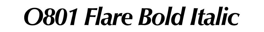 O801 Flare Bold Italic