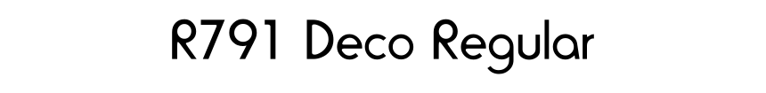 R791 Deco Regular