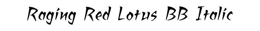 Raging Red Lotus BB Italic