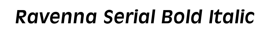 Ravenna Serial Bold Italic