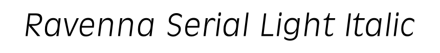 Ravenna Serial Light Italic
