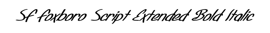SF Foxboro Script Extended Bold Italic