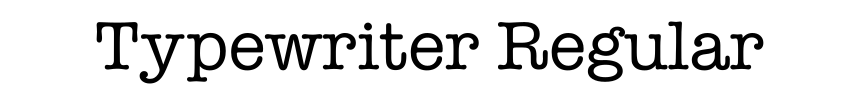 Typewriter Regular preview
