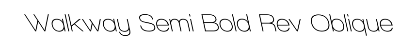 Walkway Semi Bold Rev Oblique
