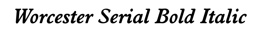 Worcester Serial Bold Italic